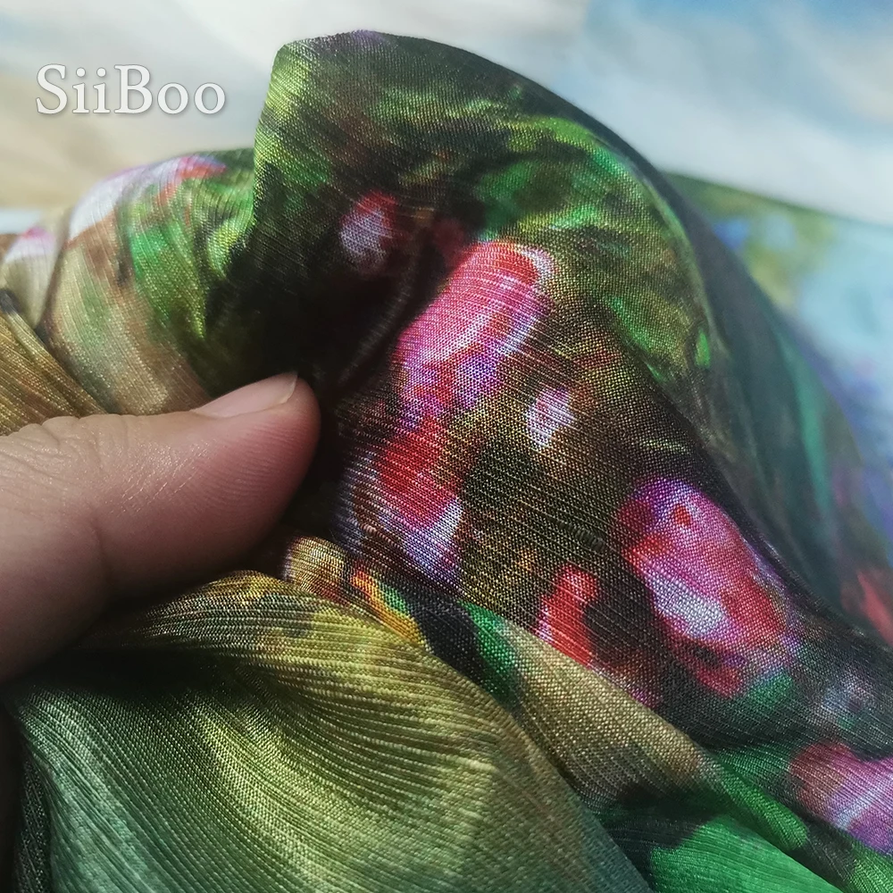 Женское льняное платье из шелковой ткани многоцветное с французским цифровым