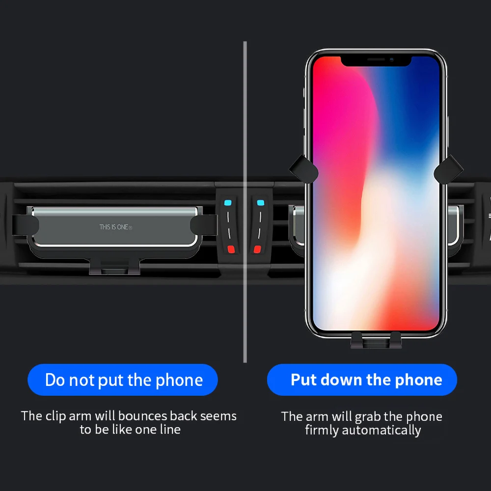 Автомобильный держатель Meeker Gravity для iPhone 11 Pro MAX автомобильный на вентиляционное