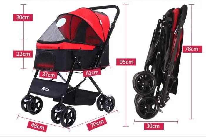 Pet Rover Premium сверхмощный подшипник 25 кг коляска для собак/кошек/домашних животных устойчивость к погодным условиям для маленьких, средних и больших домашних животных