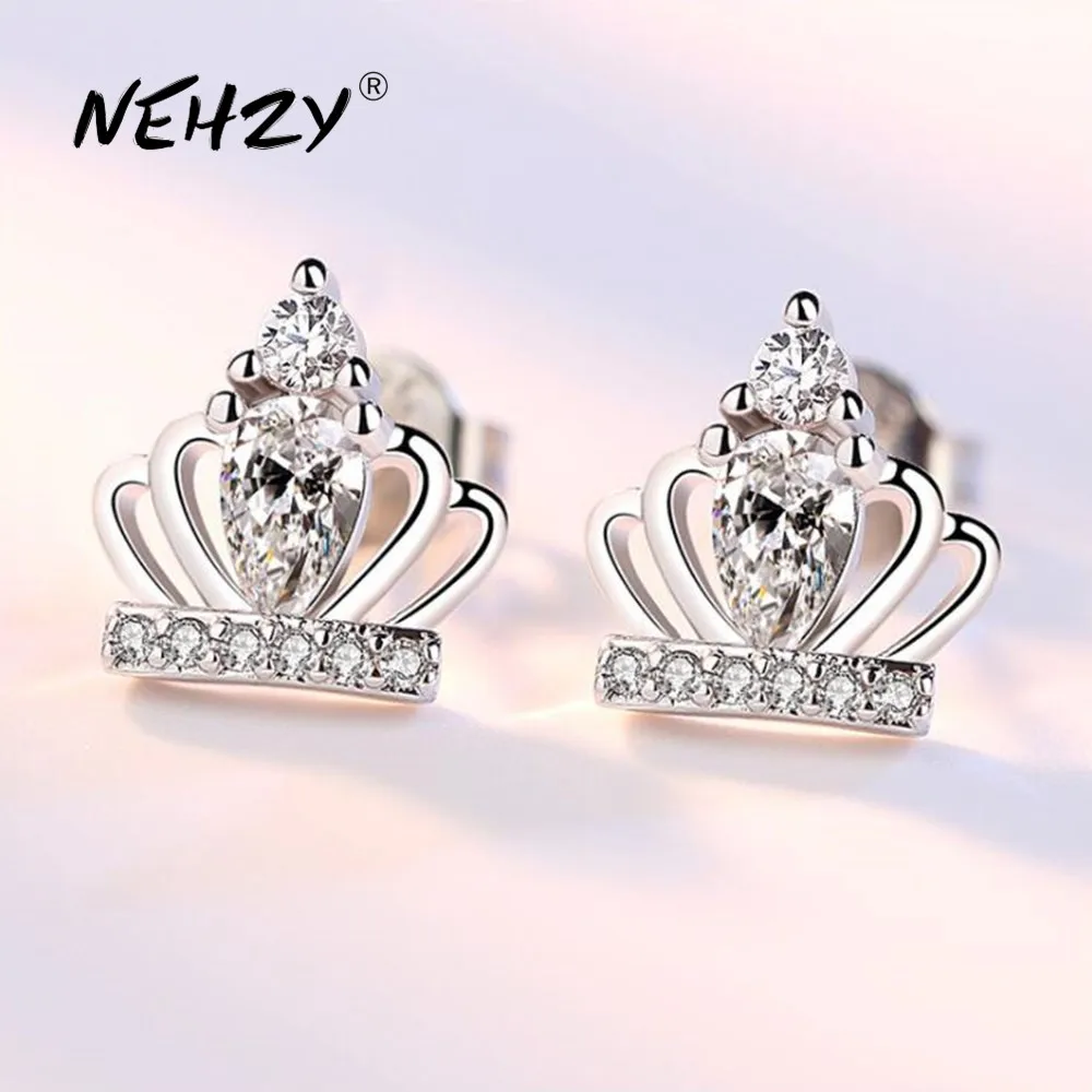 Женские серьги-гвоздики из стерлингового серебра 925 пробы | Украшения и