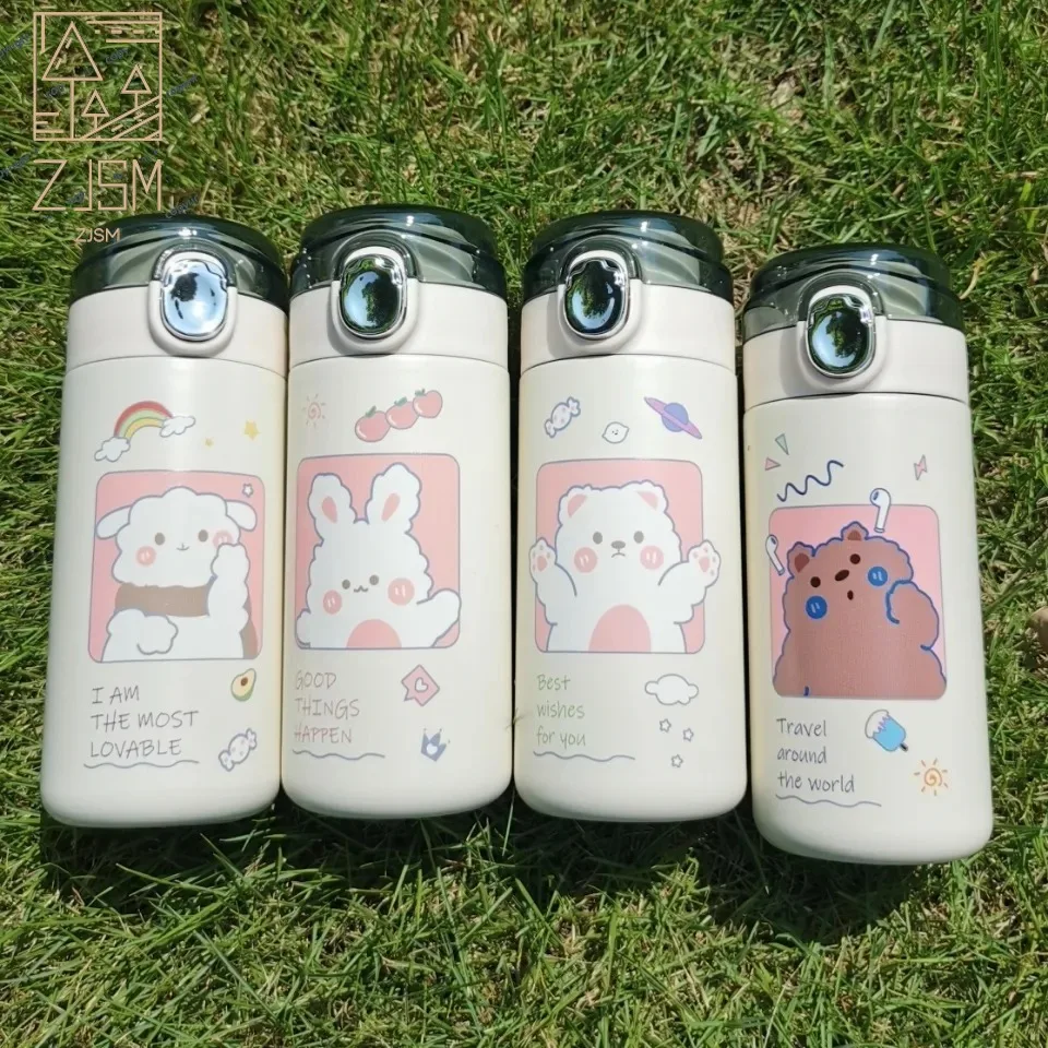 

Kawaii Polar Bear Thermos Bottle Creative 304 Stainless Steel Flask Vacuum Cup For Women Travel Cup Cute Fashion Water Bottles
