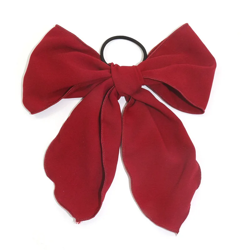 Плодородные женские элегантные шифоновые эластичные повязки для волос с большим