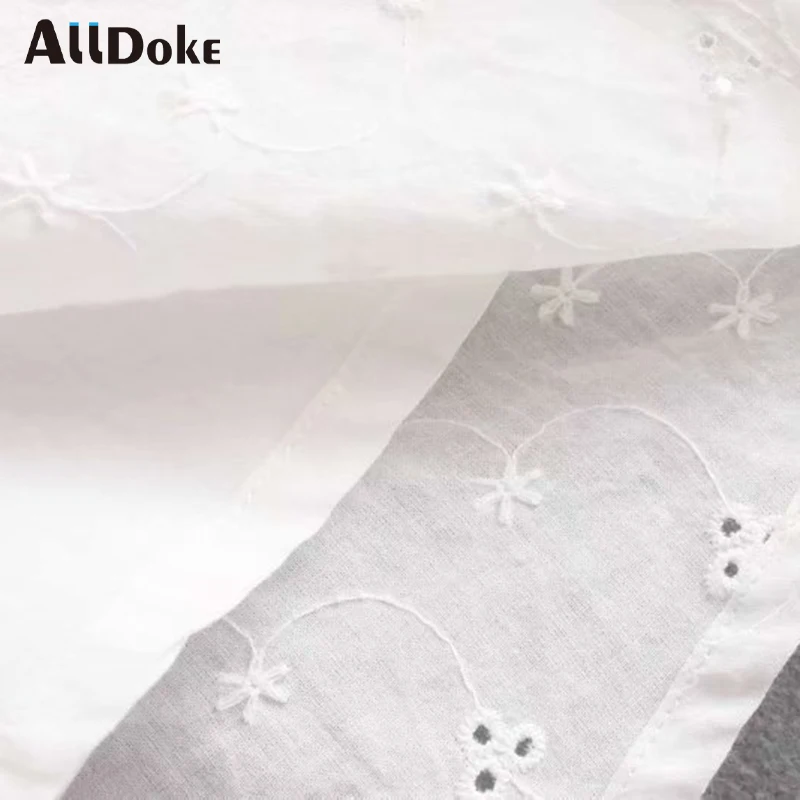 

ALLDOKE white casual embroidery short dress women summer high waist square collar puff sleeve hollow out ladies dress vestidos