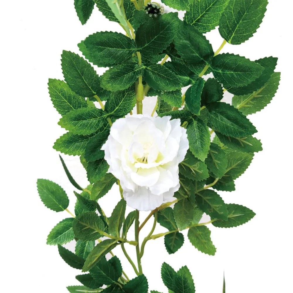 2 м искусственные лозы шелковые розы поддельные криперы зеленый лист для