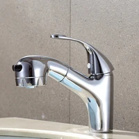360 degree swivel pull out kitchen faucet water saving polished black basin mixer brass tap vessel vanity sink lavatory