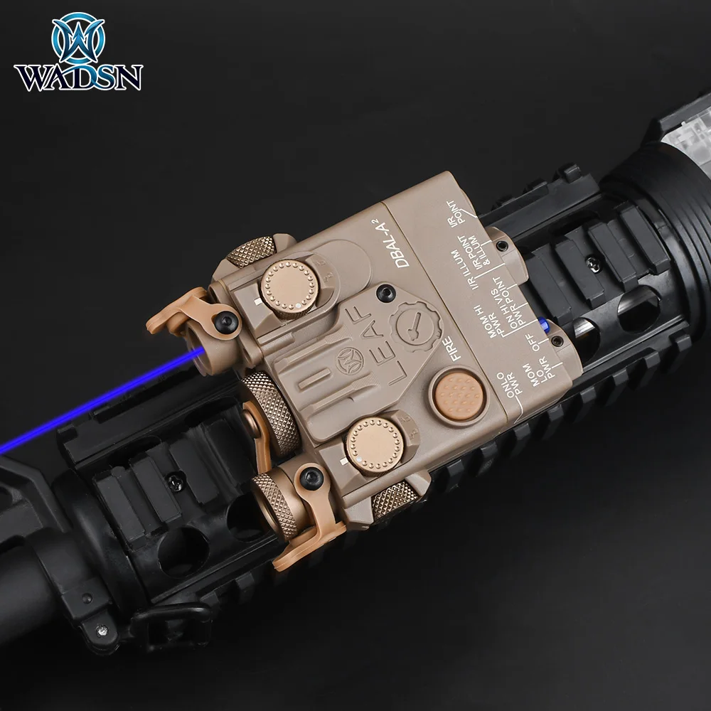 

WADSN Airsoft PEQ Mini DBAL-A2 Blue Laser White Flashlight Nylon Hunting Rifle dbal a2 Laser Sight with QD Mount for 20mm Rail
