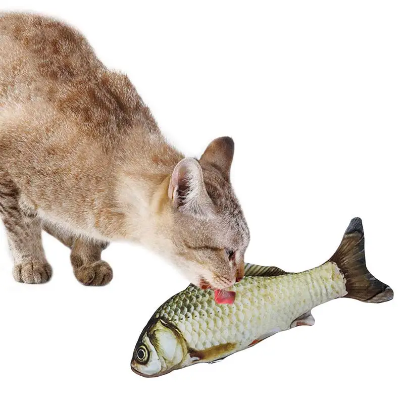 

Pet Soft Plush 3D Fish Shape Cat Toy Interactive Gifts Fish Catnip Toys Stuffed Pillow Doll Simulation Fish Playing Toy For Pet