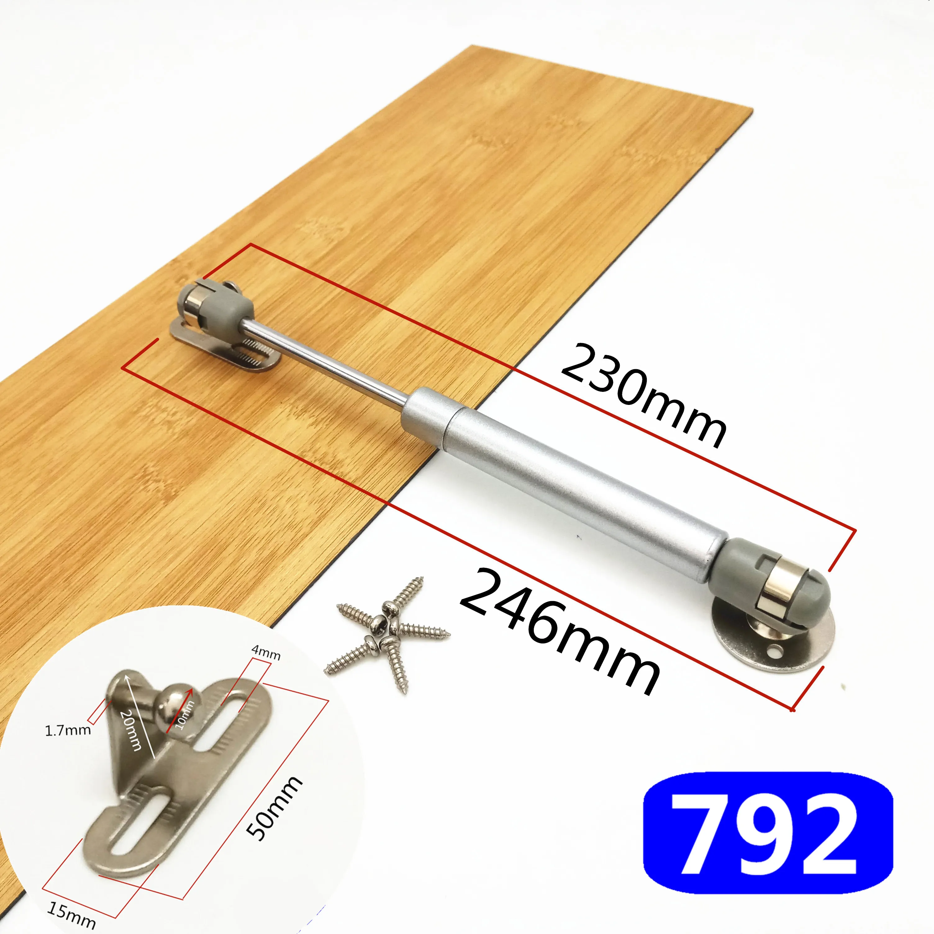 

8 inch Bearing bullet shape head support Lift Up Hydraulic Gas Spring fitting for small cabinet kitchen Cupboard