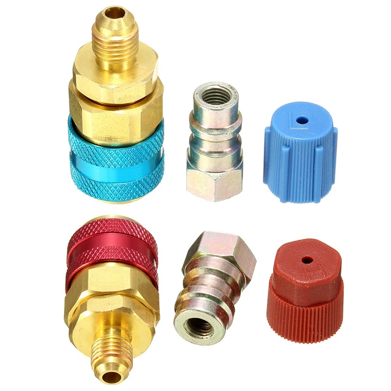 High and Low Side Expansion Adapter R134A Freon Quick Connector Automotive Air Conditioning Accessories for Ford Bmw | Автомобили и