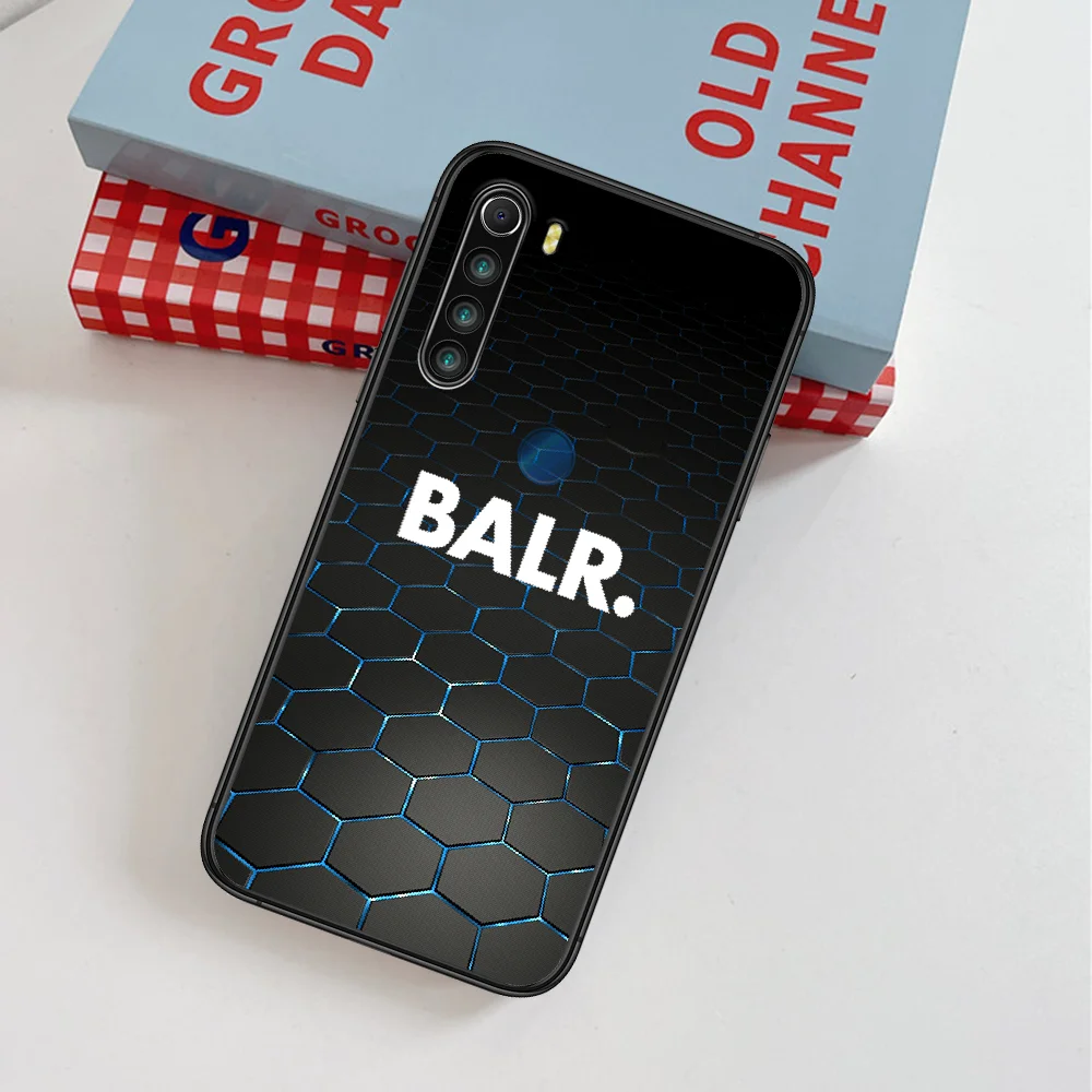 

BALR Fashion Trend Brand Phone Case For Xiaomi Redmi Note 7 8 8T 9 9S 4X 7 7A 9A K30 Pro Ultra black Prime Luxury Etui Trend