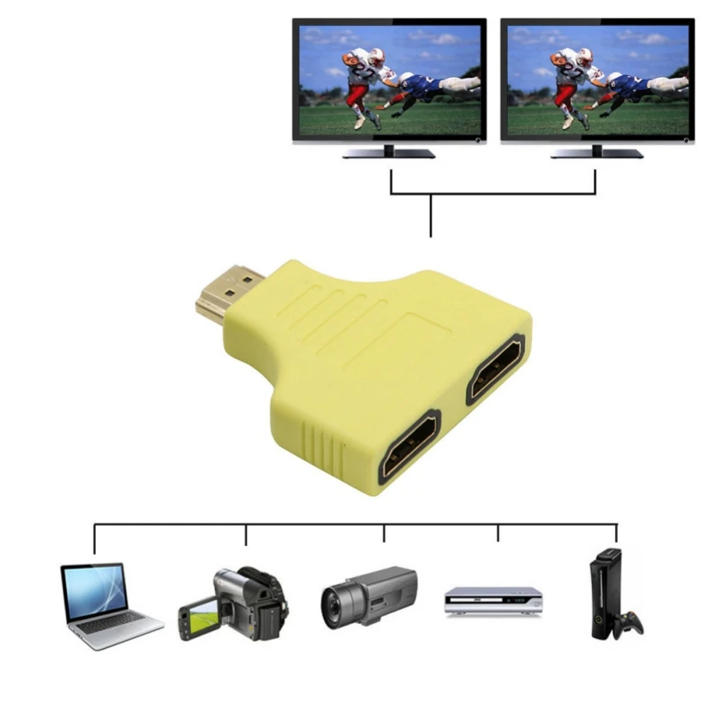 Smart and Compact Splitter For HDMI Male To 2 Female 1080P 1 In Out Switch Switcher Extender Adapter Converter |