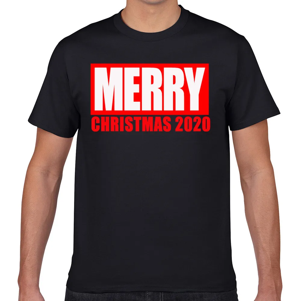 

Футболка мужская с надписью merry christmas 2020, забавная Рождественская рубашка, Модная белая хлопковая Мужская футболка fa001