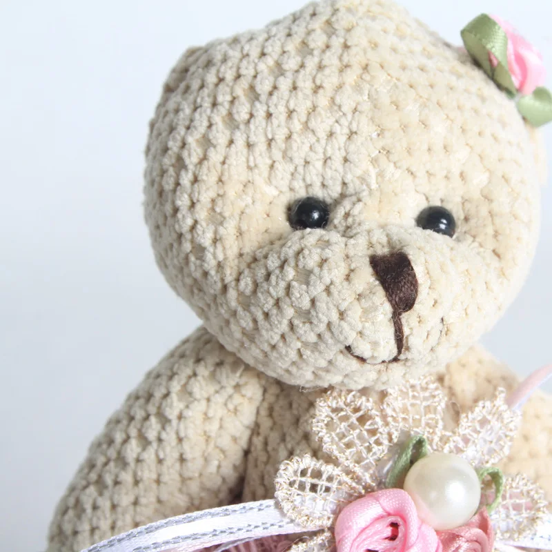 Новые цветочные кружева плюшевый мишка игрушки маленькие совместный медведь