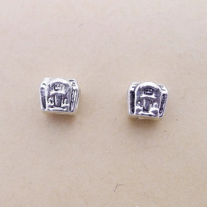 

Supplies For Jewelry Making Large Beads Antique Silver Color 8*8mm 10 Pieces