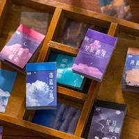 journamm 50pcs ins style aesthetics sky scenery mini books for deco stationery lomo cards stationery notepad craft sticky notes