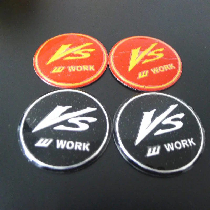 

4pcs 56mm VS W WORK Wheel Center Hub Cap Emblem Badge Stickers