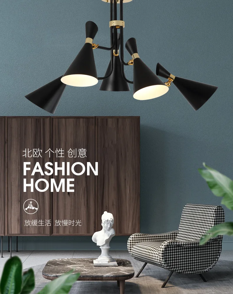 Скандинавская люстра креативный постмодерн новая лампа для ресторана бара