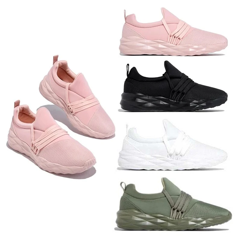 

2021 New Sneaker Lace Up Ladies Running Shoes Round Toe Casual Breathable Non Slip Gym Outdoor Sport Comfort