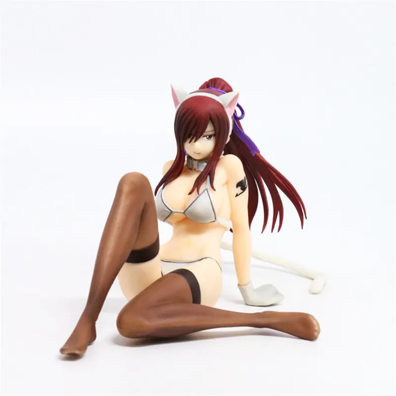 Аниме Сказочный хвост Эрза алый с котом Гравировка Стиль масштаб 1/6 ПВХ