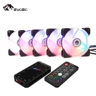 Чехол Bykski для ПК Вентилятор регулировка скоростиA-RGB Вентилятор охлаждения 120 мм тихий удаленный кулер для компьютера охлаждающий светильник светодиодный 5 в RGB чехол вентилятор