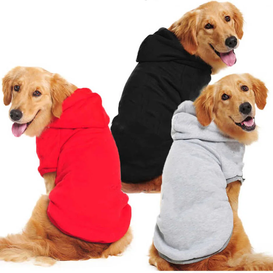 

Large Pet Dog Blank Hoodie Clothes Fall Winter Warm Plus Fleece Sweater 2021 Hot Selling Bankstown Bulldogs Jacket Puppy Clothes