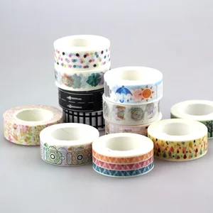 Новинка! 1 шт.лот, 15 мм х 10 м, лента с узорами флагов, точек и цветов, японская бумажная лента васи, 10 м