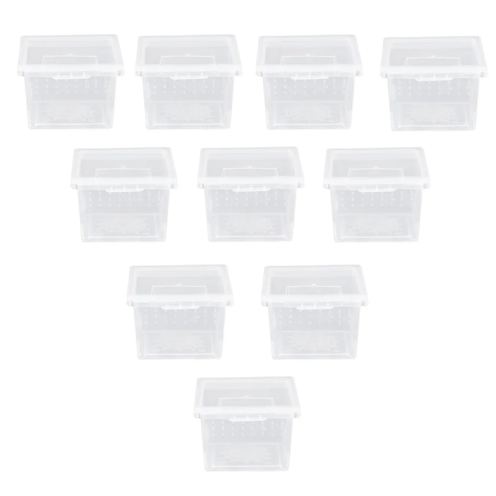 10pcs Practical Reptile Breeding Box Insect Feeding Portable Creeper House | Дом и сад