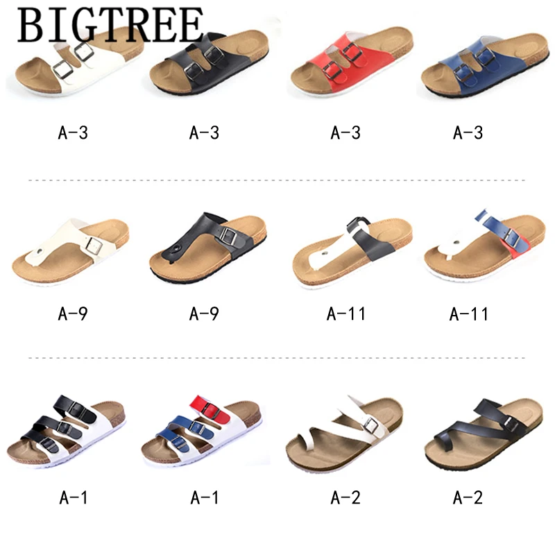 

Flip Flops Men Leather Unisex Shoes Cork Beach Slippers Men Summer Slippers Outdoor Slippers Men Slides Klapki Damskie Na Lato