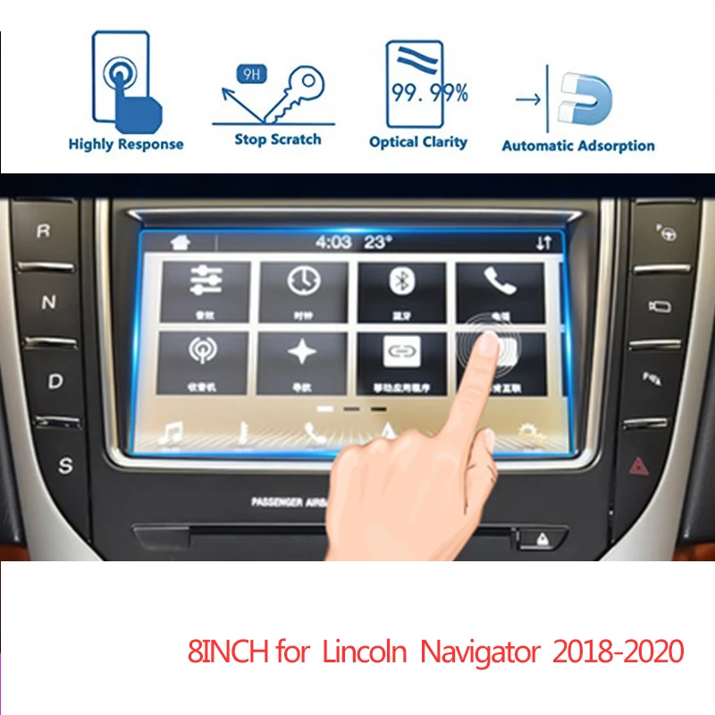 

Для LINCOLN Navigator 2018 2019 2020 автомобильная навигация защита экрана центральный экран Закаленное стекло Защитная пленка для экрана