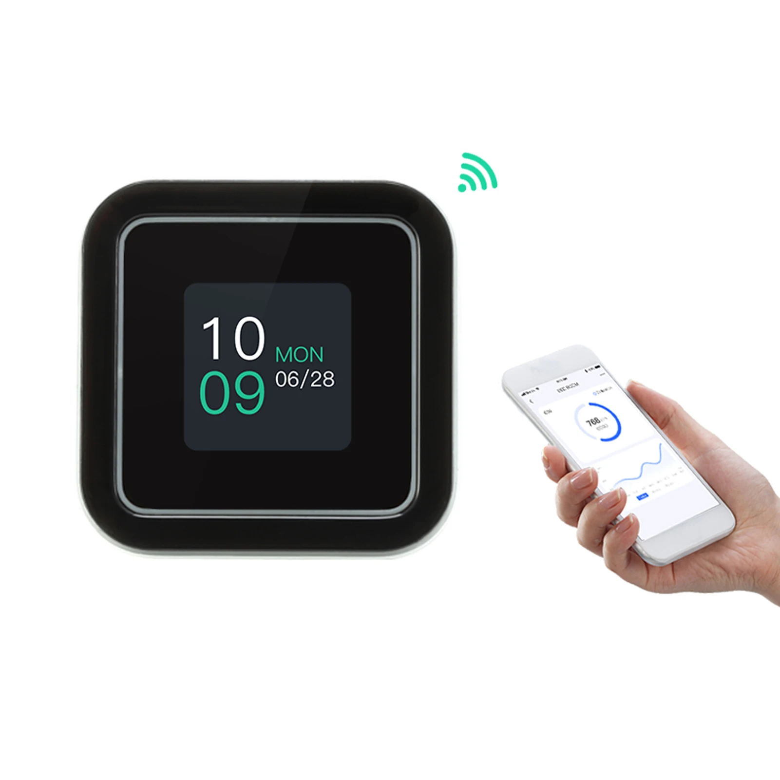 

Wi-Fi детектор CO2, монитор диоксида углерода, стандартная функция сигнализации о концентрации, отображение времени и погоды с приложением ...
