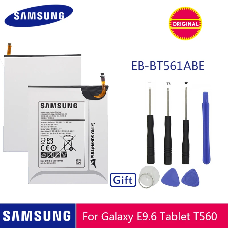 Samsung планшетный аккумулятор EB-BT561ABE 5000 мАч для samsung GALAXY Tab E T560 T561 SM-T560 Сменные Аккумуляторы+ Инструменты