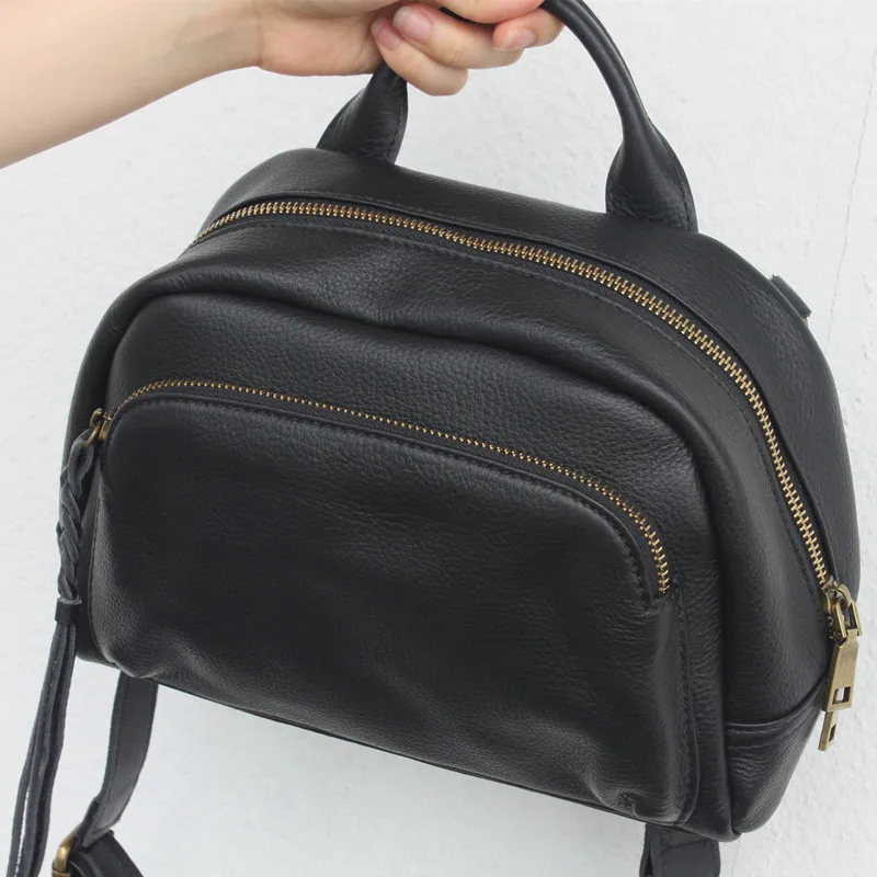 

Женская сумка из натуральной кожи, дизайнерские дамские сумочки с бахромой в стиле ретро, вместительный черный тоут на плечо, сумки через пл...