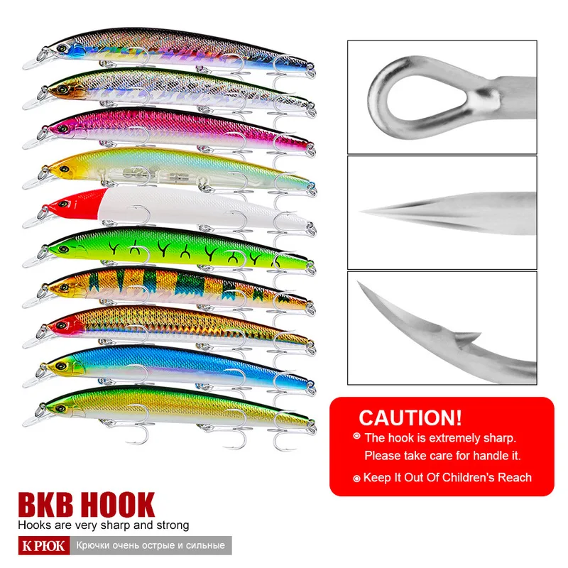 

1 Pcs 18.5g 15cm 10 Colors Hard Bait Minnow Fishing Lures Peche Bass Trolling Artificial Hard Bait Crankbait Carp Fishing Tackle