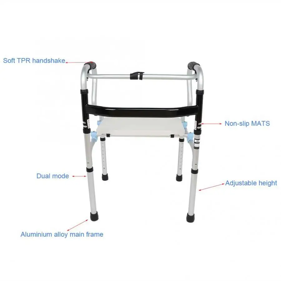 Многофункциональный четырехногий Регулируемый складной ходунки для пожилых