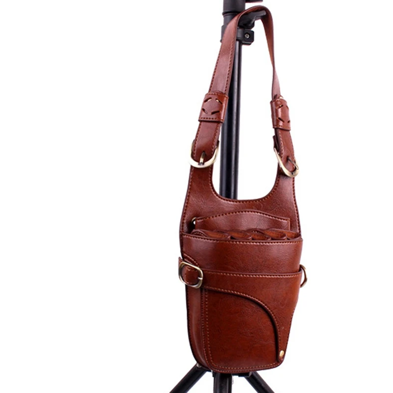 Коричневые новые профессиональные салонные Парикмахерские ножницы для волос Сумка кожаные волосы PU