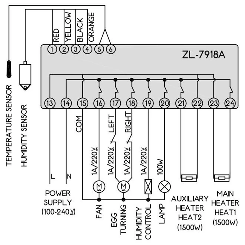 Zl 7918A 100 240Vac многофункциональный автоматический инкубатор контроллер