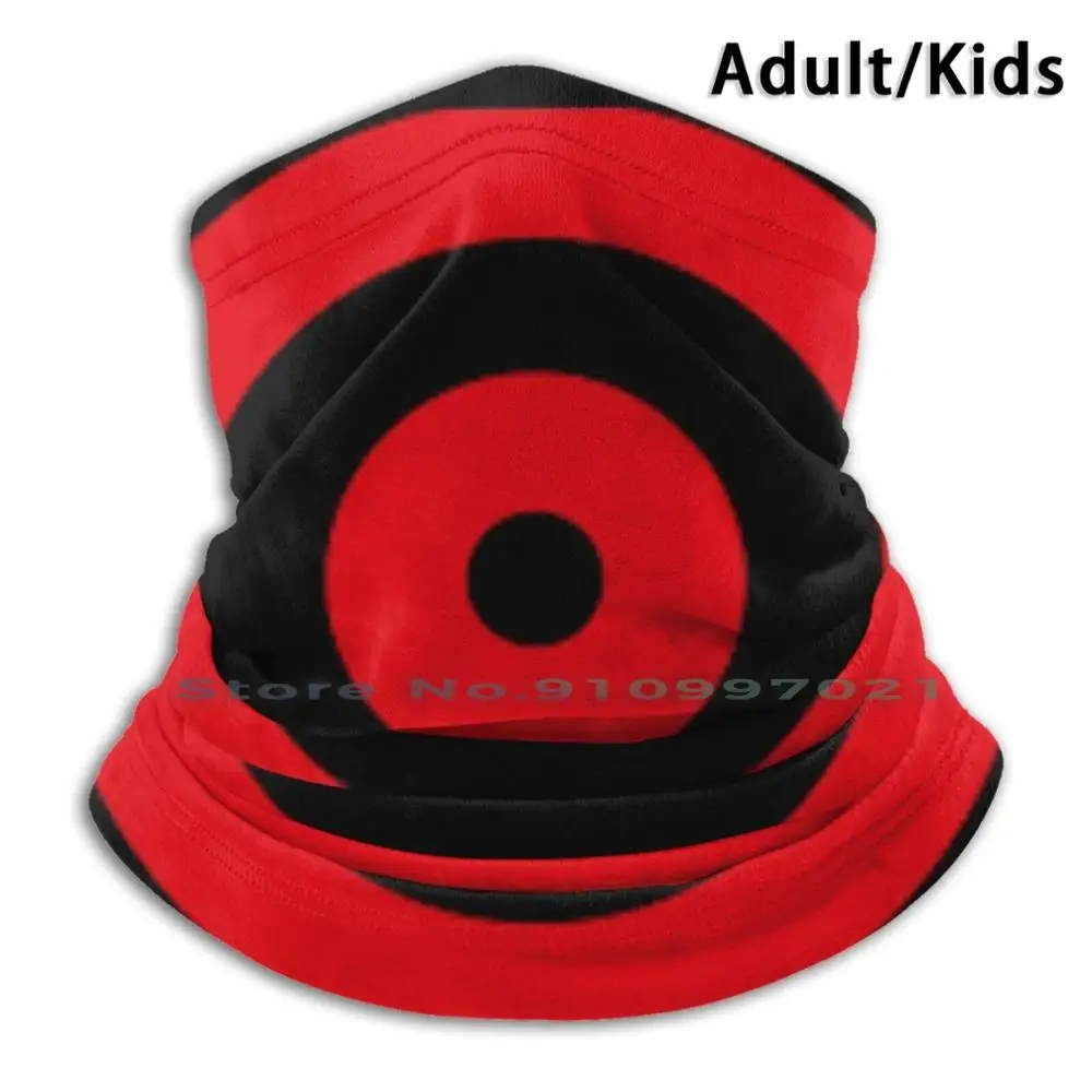 

Вдохновленная красная черная маска-шарф с большими мишенями, обогреватель для шеи, обертывания для лица, фуляр, бандана, маски-мишени, красн...