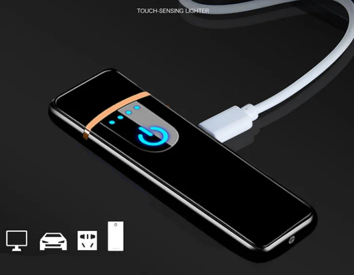 

Touch-sensing mini USB rechargeable lighter charging personality creative electronic cigarette lighter