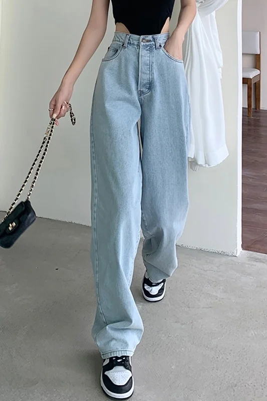 Женские джинсы с завышенной талией легкие летние тонкие брюки новинка 2021 модные