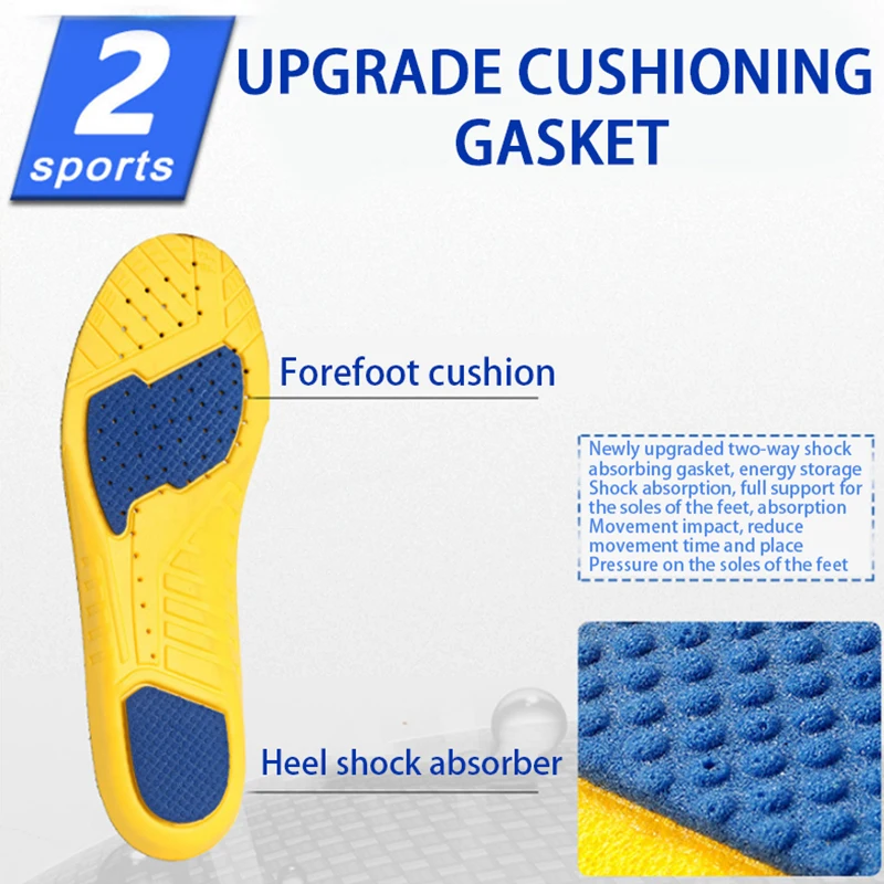 Memory Foam Sports Running insoles Breathable Deodorization insoles for Shoes Flat Feet Man Women Orthopedic Pad