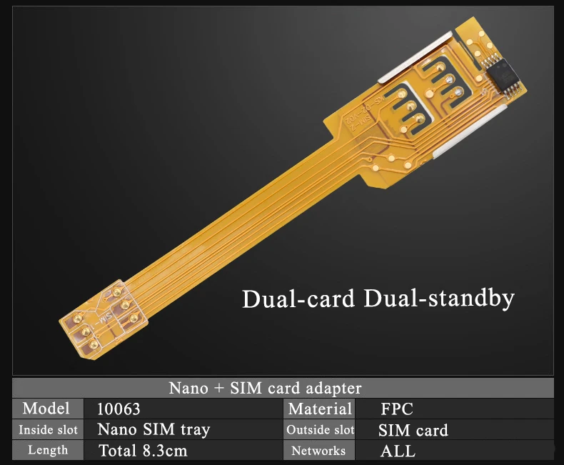 Новая мода на 2 портный Dual Sim карта адаптер устройство для Android iPhone 5 5s 6 плюс Nano сим