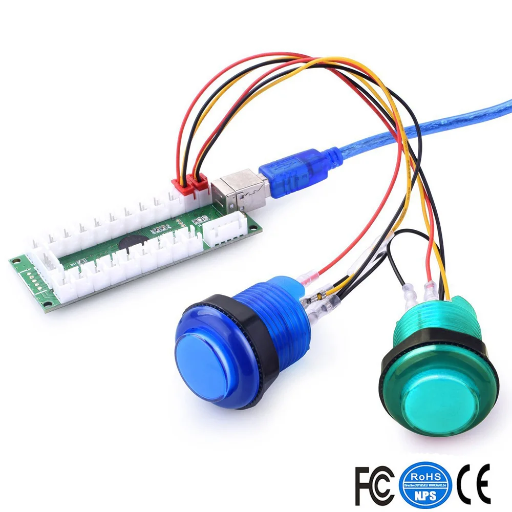 Классический аркадный DIY набор деталей 2x USB светодиодный кодировщик для PC