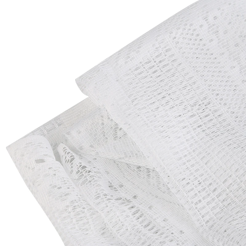 

Enipate European White Translucent Coffee Curtain Warp Knitted Curtains Kitchen Tulle Lace Sheer Jacquard Curtains