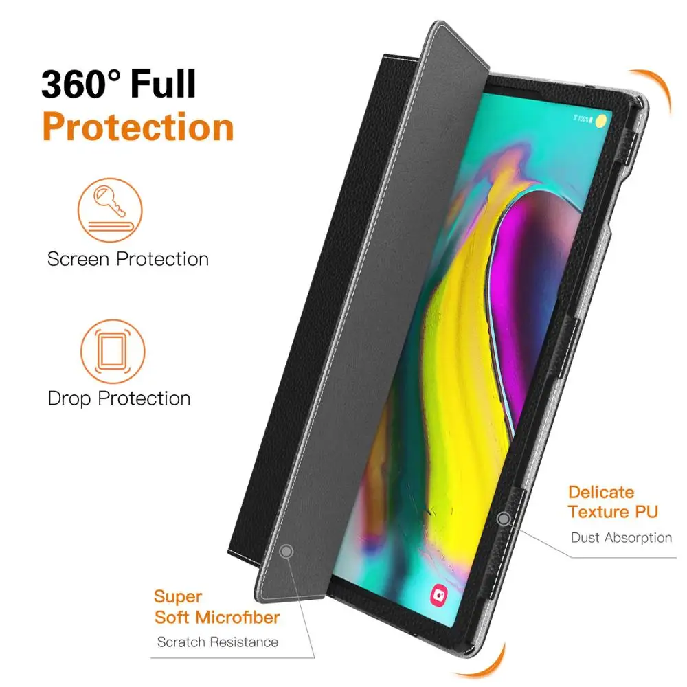 Чехол для Samsung Galaxy Tab S5e 10 5 2019 выпуска тонкий PU кожаный чехол подставка с