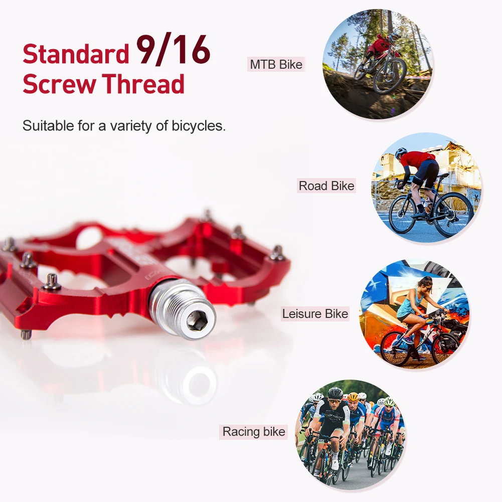 bicycle pedal CNC aluminum alloy flat bicycle platform pedal light non-slip mtb pedal mountain bike riding pedal