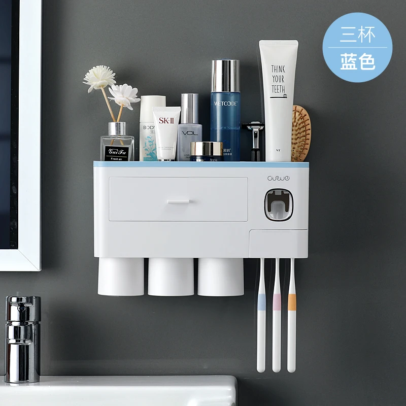 

Automatic Bathroom Toothbrush Holder Set Bathroom Organizer Toothbrush Holder Cup Wall Mounted Casa De Banho Household Items DH5
