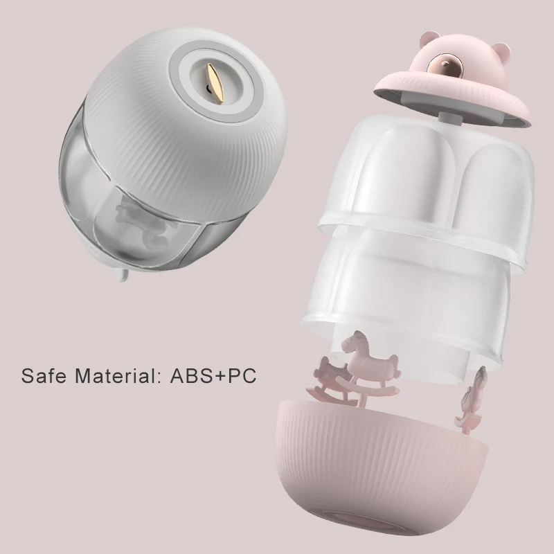 

New Air Humidifier Ultrasonic Aroma Diffusers Carousel Music Box Humidifier 320ml USB Humidificador With Colorful LED Light