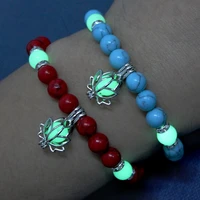 luminous natural stone bracelet for women men glow in the dark jewelry lotus elephant fluorescence 2020 fashion women bracelets