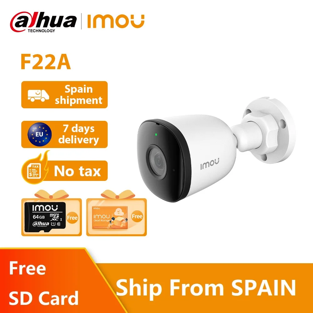 

Dahua Imou F22A 1080P HD IP67 Weatherproof Camera Onvif and Diversified Storage Camera Outdoor PoE Camera Human Detection