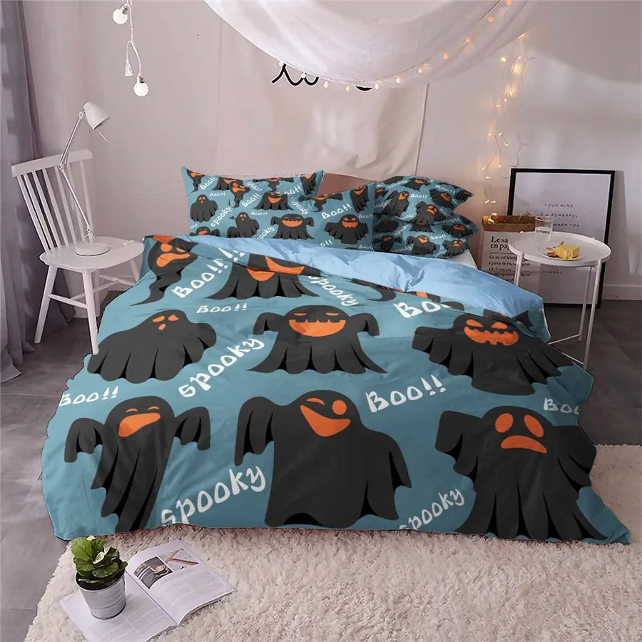 3d-комплект постельного белья HELENGILI пододеяльник с принтом на Хэллоуин Комплект